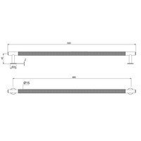 Knurled Aged Bronze Stainless Steel Cabinet Pull Handle 500mm