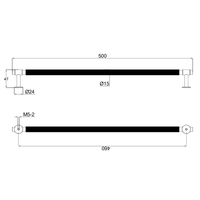 Linear Aged Bronze Stainless Steel Cabinet Pull Handle 500mm