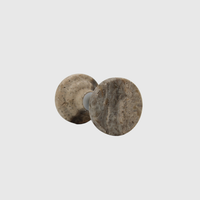 Silver Travertine Stone Round Shower Screen Knob