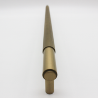 Knurled Brushed Gold Stainless Steel Cabinet Pull Handle 500mm