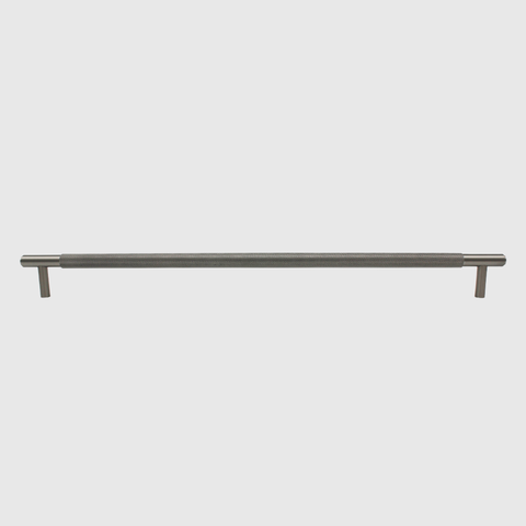 Knurled Brushed Nickel Cabinet Pull - 500mm