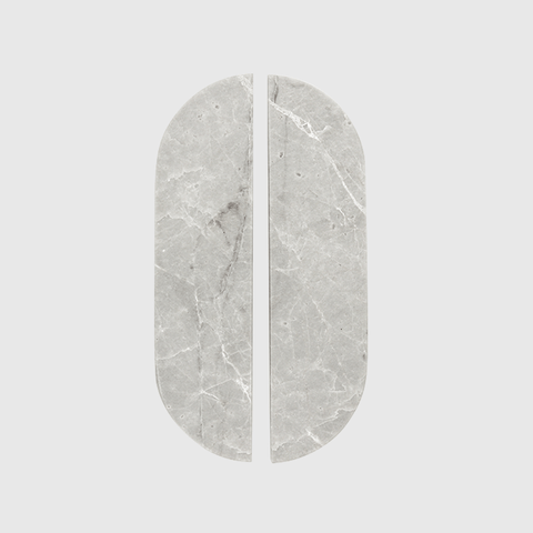 Hermes Grey Marble Cabinet Pull Handle 160mm (Pair)