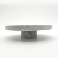 Hermes Grey Marble Circular Entry Pull 200mm - Zephra - Door PullST - CEP - 200 - HGM