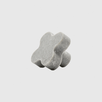 Hermes Grey Marble Clover Cabinet Knob - Zephra - Cabinet HandleST-CLCK-HGM