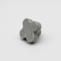 Hermes Grey Marble Clover Cabinet Knob - Zephra - Cabinet HandleST-CLCK-HGM