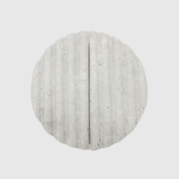 Hermes Grey Marble Fluted Circular Cabinet Pull 160mm - Zephra - Cabinet HandleST - CFCP - 160 - HGM
