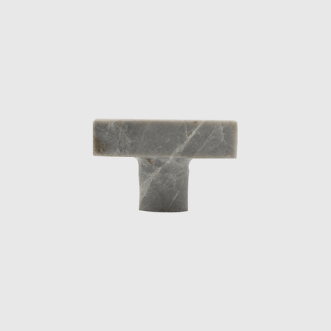Hermes Grey Marble Rectangular Cabinet Knob