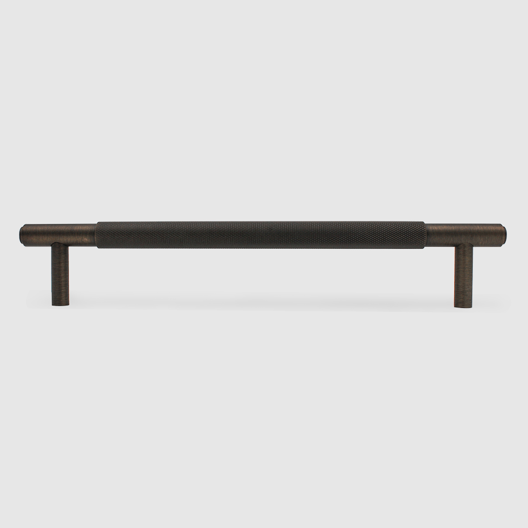 Knurled Aged Bronze Cabinet Handle - 270mm - Zephra - Large Cabinet HandleKN - CP - 270 - AB