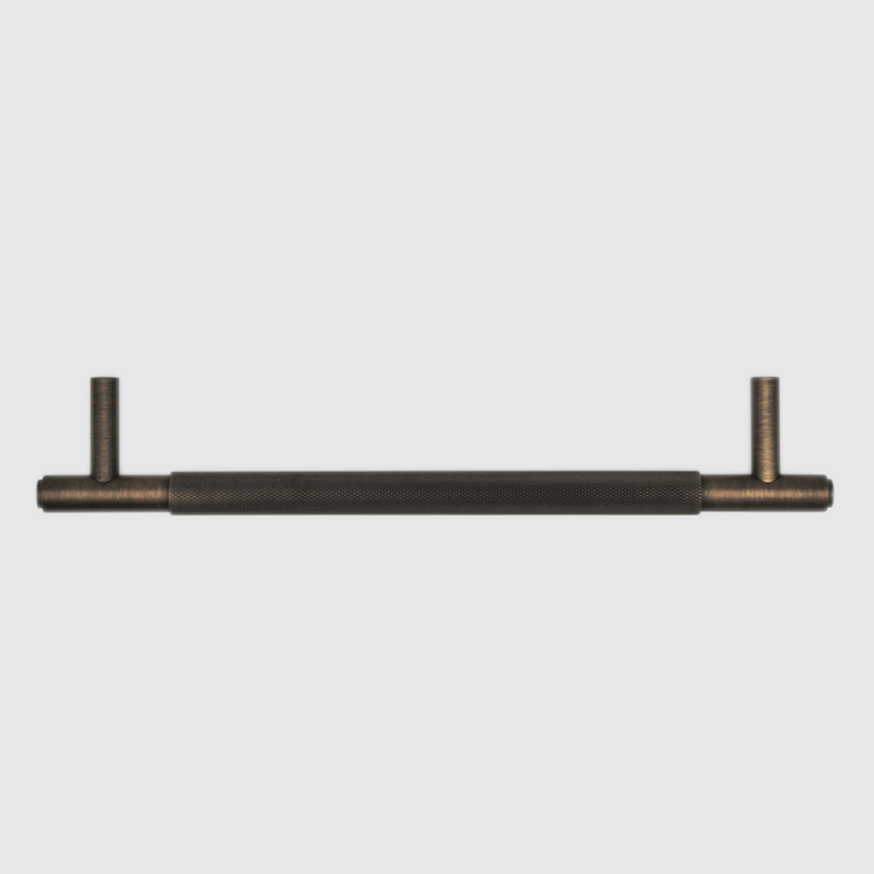 Knurled Aged Bronze Stainless Steel Cabinet Pull Handle 270mm detail