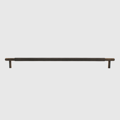 Knurled Aged Bronze Cabinet Pull - 500mm