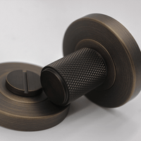 Knurled Aged Bronze Privacy Lock - Zephra - Privacy LockKN - PL - AB
