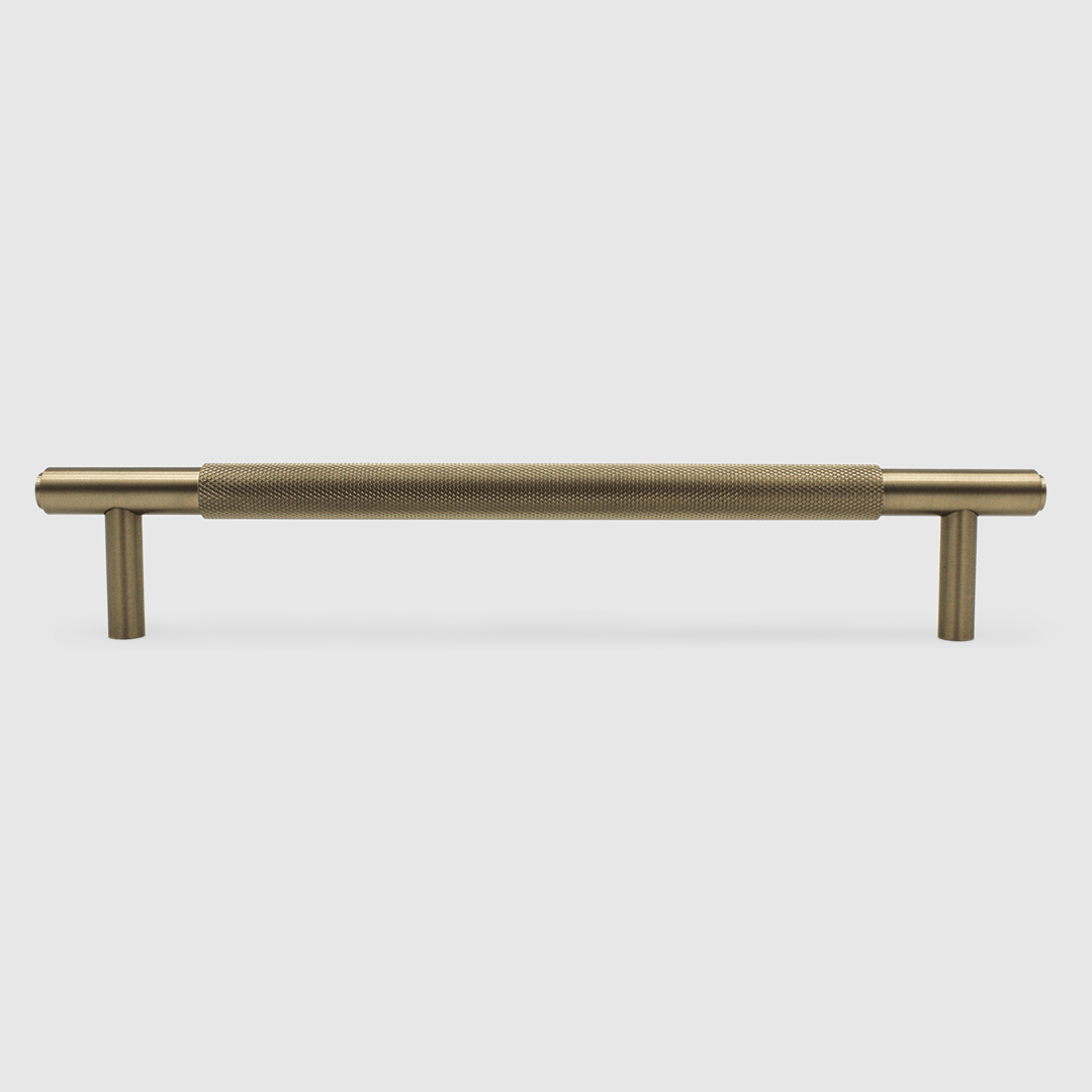 Knurled Brushed Gold Cabinet Handle - 270mm - Zephra - Large Cabinet HandleKN - CP - 270 - BG