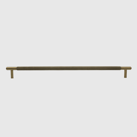 Knurled Brushed Gold Stainless Steel Cabinet Pull Handle 500mm