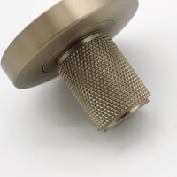 Knurled Brushed Gold Privacy Lock - Zephra - Privacy LockKN - PL - BG