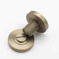 Knurled Brushed Gold Privacy Lock - Zephra - Privacy LockKN - PL - BG