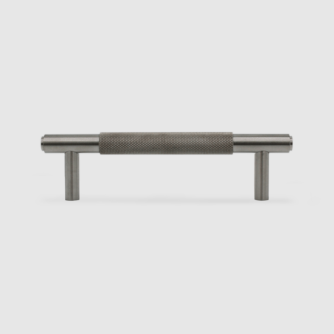 Knurled Brushed Nickel Cabinet Handle - 170mm - Zephra - Small Cabinet HandleKN - CP - 165 - BN