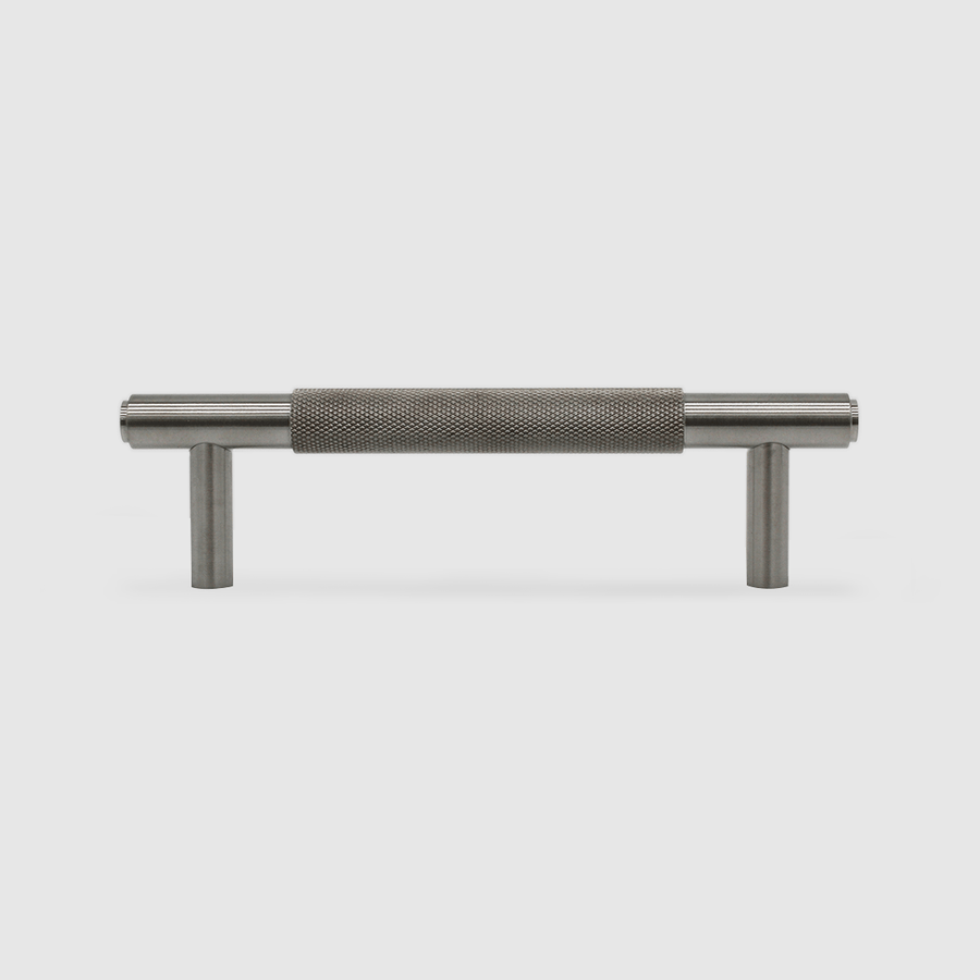 Knurled Brushed Nickel Cabinet Handle - 170mm - Zephra - Small Cabinet HandleKN - CP - 165 - BN