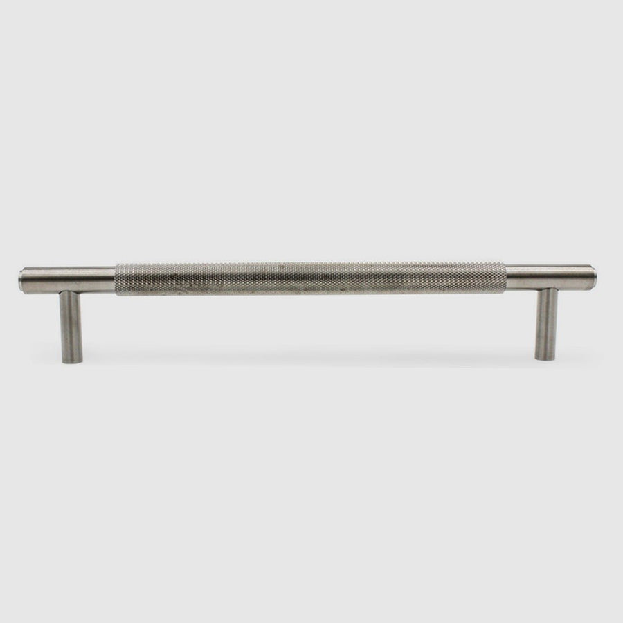 Knurled Brushed Nickel Cabinet Handle - 270mm - Zephra - Large Cabinet HandleKN - CP - 270 - BN