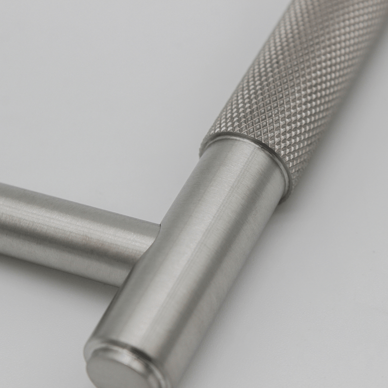 Knurled Brushed Nickel Stainless Steel Cabinet Pull Handle 170mm detail