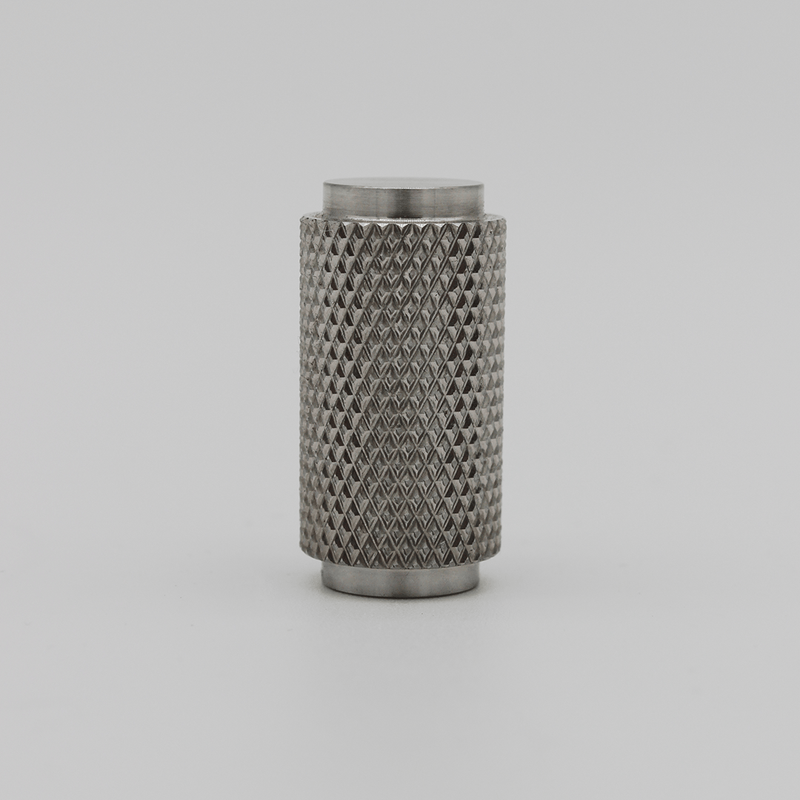 Knurled Brushed Nickel Stainless Steel Cabinet Knob detail
