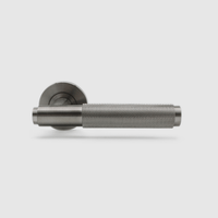 Knurled Brushed Nickel Door Handle - Zephra - Door HandleKN - DH - BN