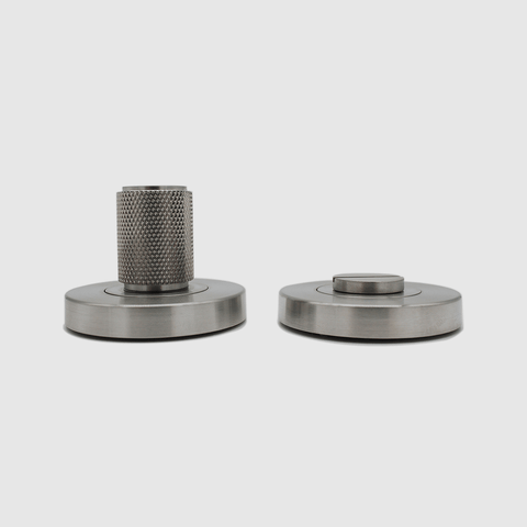 Knurled Brushed Nickel Privacy Lock