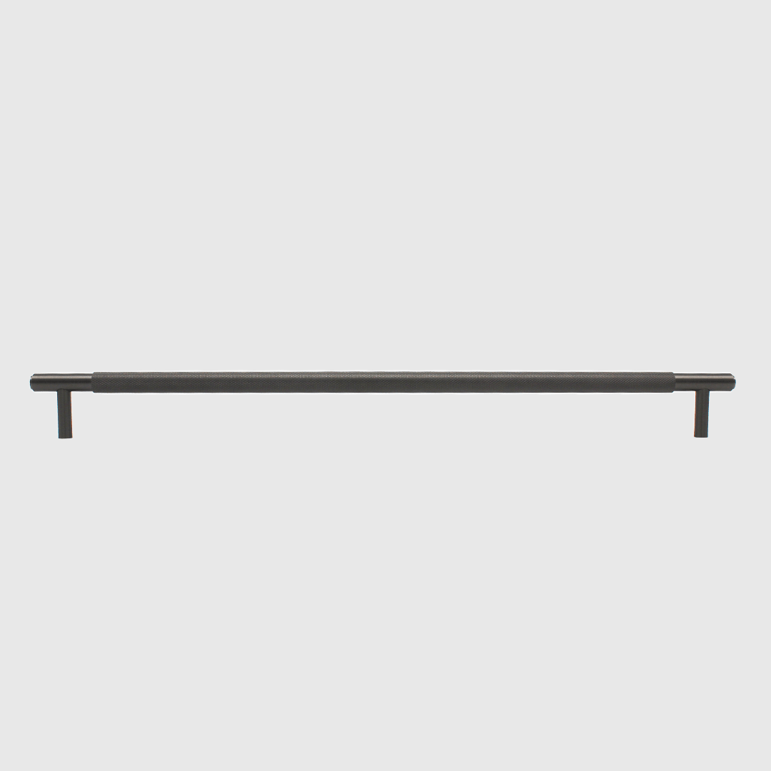 Knurled Gunmetal Cabinet Pull - 500mm - Zephra - Cabinet HandleKN-CP-500-GM