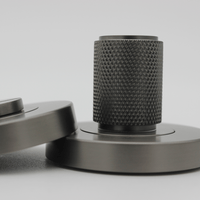 Knurled Gunmetal Privacy Lock - Zephra - Privacy LockKN - PL - GM