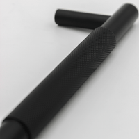 Knurled Matte Black Cabinet Handle - 170mm - Zephra - Small Cabinet HandleKN - CP - 165 - MB