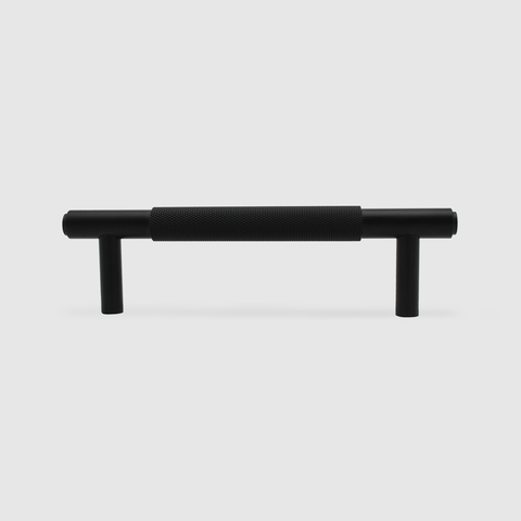 Knurled Matte Black Cabinet Handle - 170mm