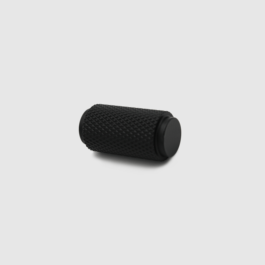 Knurled Matte Black Cabinet Knob - Zephra - Cabinet KnobKN - CP - MB