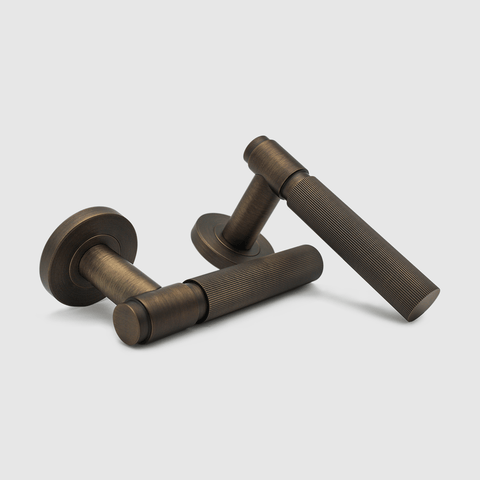 Linear Aged Bronze Door Handle