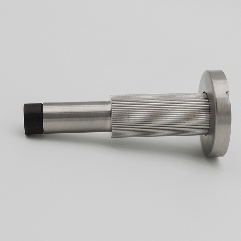 Linear Brushed Nickel Door Stop detail
