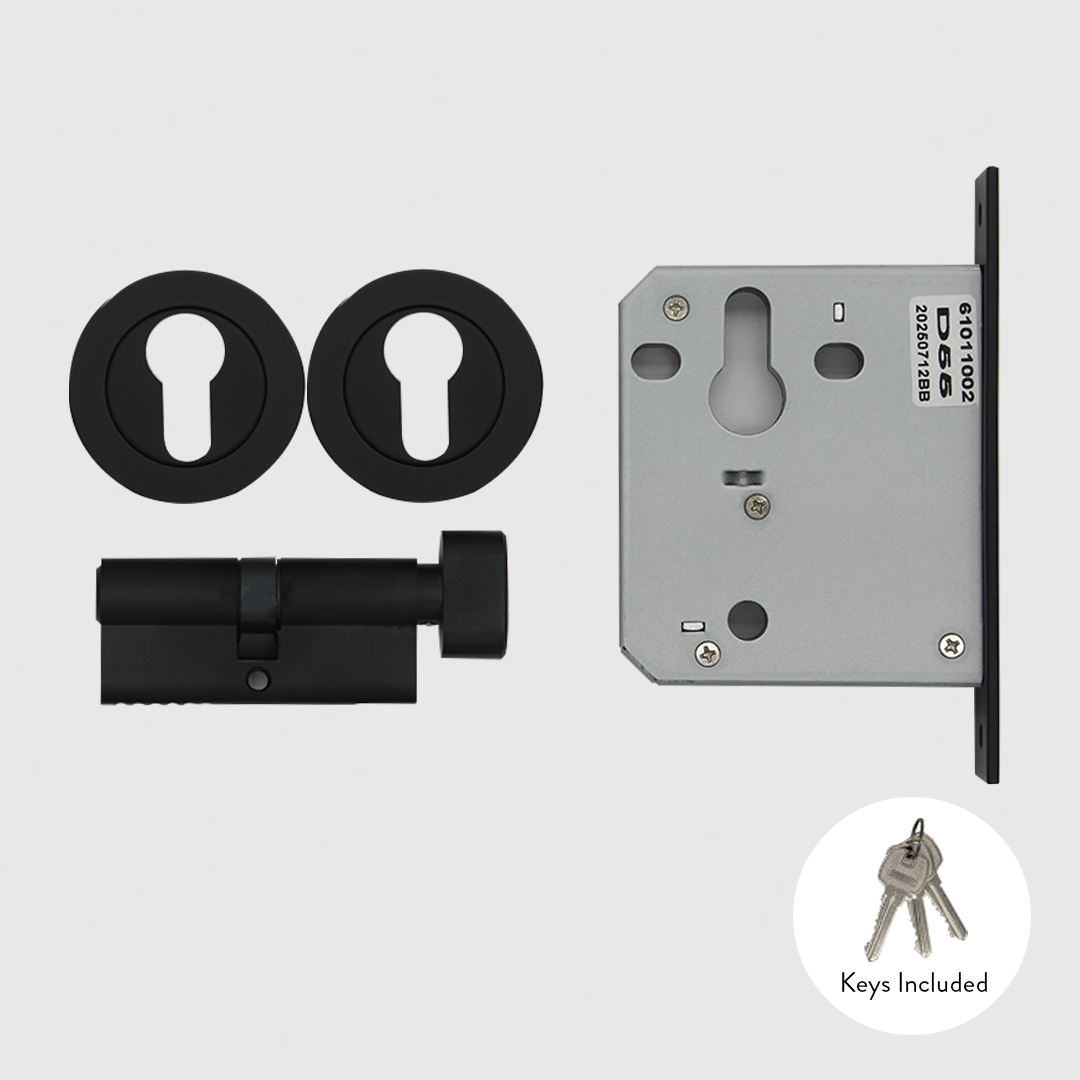 Matte Black Mortice Lock - Zephra - Mortice LockML-MB