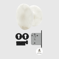 Matte Black & White Onyx Entry Door Package - Zephra - PKENTRY-MB-WO