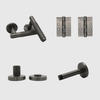 Privacy Knurled Gunmetal Door Handle Package
