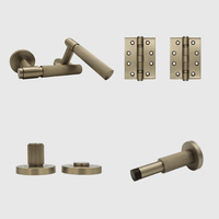 Privacy Linear Brushed Gold Door Handle Package - Zephra - PKPRIVACY-LIN-BG
