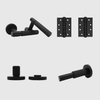 Privacy Linear Matte Black Door Handle Package