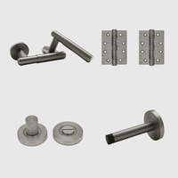 Privacy Luma Brushed Nickel Door Handle Package - Zephra - PKPRIVACY-LUM-BN