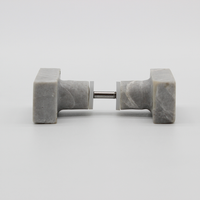 Hermes Grey Marble Rectangular Shower Screen Knob