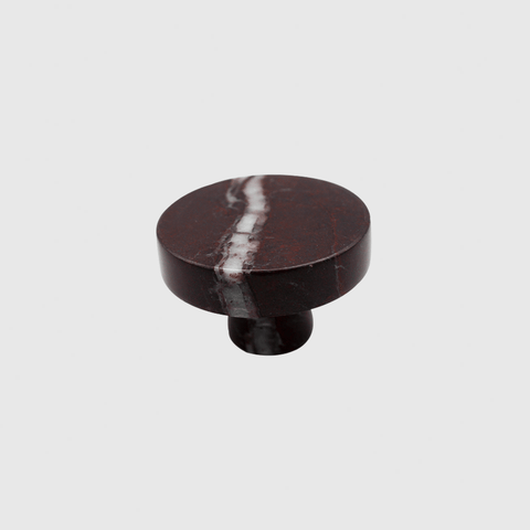 Rosso Levanto Stone Round Cabinet Knob