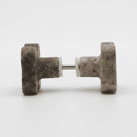 Silver Travertine Clover Shower Screen Knob - Zephra - SHOWER SCREEN KNOBSST-SCCL-STV