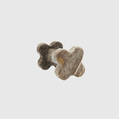 Silver Travertine Stone Clover Shower Screen Knob