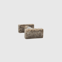 Silver Travertine Rectanglular Shower Screen Knob - Zephra - SHOWER SCREEN KNOBSST-SCRECT-STV