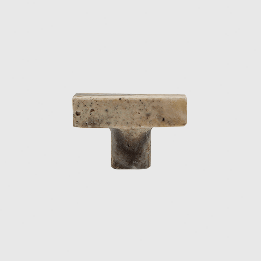 Silver Travertine Rectangular Cabinet Knob - Zephra - Cabinet HandleST-RCK-STV