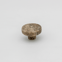 Silver Travertine Round Cabinet Knob - Zephra - Cabinet HandleST-RNDCK-STV