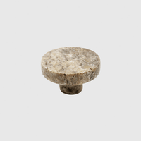 Silver Travertine Round Cabinet Knob - Zephra - Cabinet HandleST-RNDCK-STV