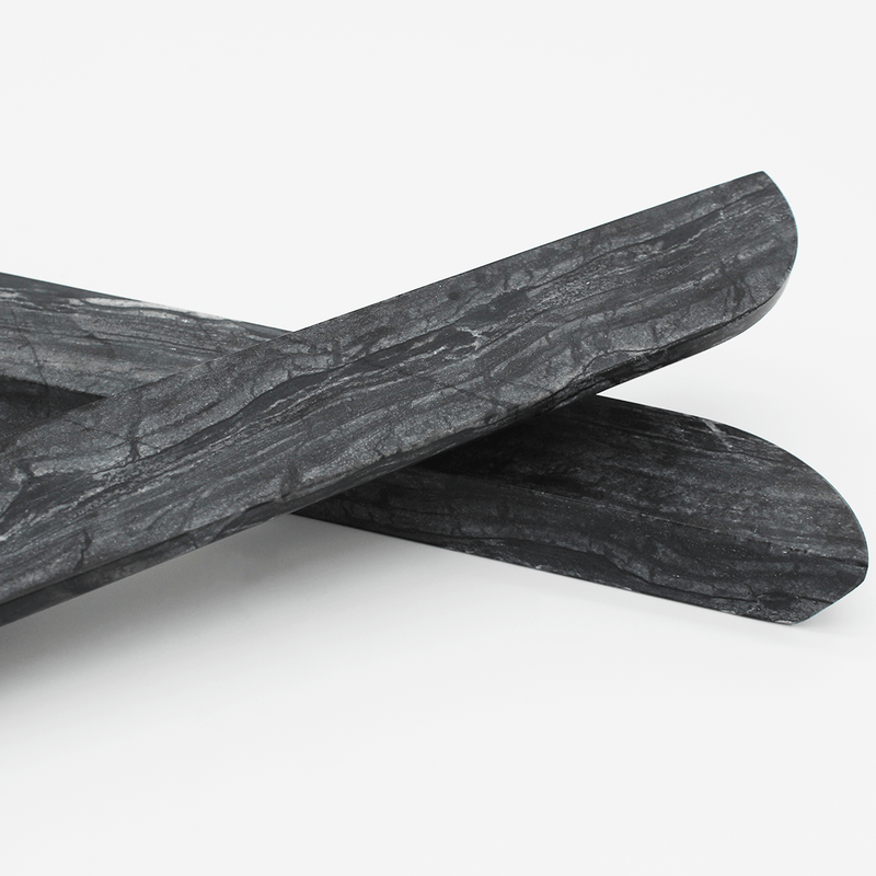 Silver Wave Marble Cabinet Pull Handle 320mm (Pair) detail
