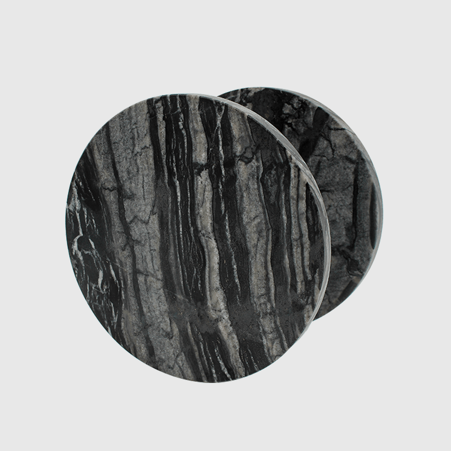 Silver Wave Marble Circular Entry Pull 200mm - Zephra - Door PullST - CEP - 200 - SWM