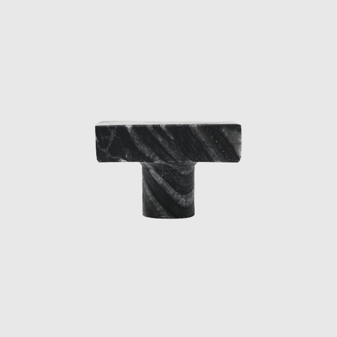 Silver Wave Marble Rectangular Cabinet Knob